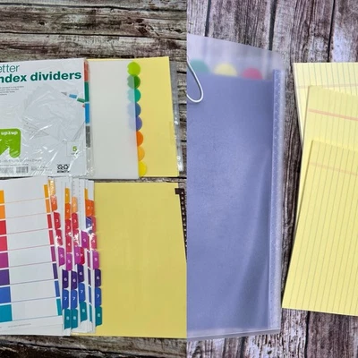 Variety of Numbered/Lettered Dividers For 3-Ring Binders Plus 3 Legal Pads - Image 1 of 4