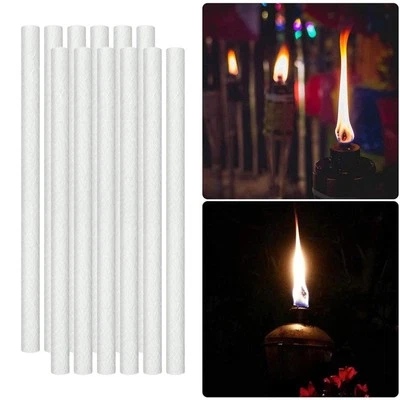 12 Fiberglass Replacement Wicks for Tiki Torch, Candle Wine Bottle, - Image 1 of 4