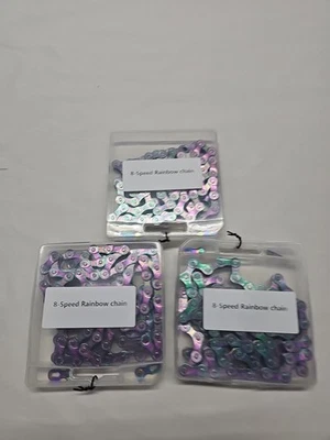 3 Bike Chains - 8S Purple Rainbow Bike Chains Brand New - Image 1 of 4