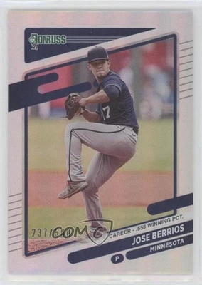 2021 Panini Donruss Career Stat Line /500 Jose Berrios #164 - Image 1 of 2