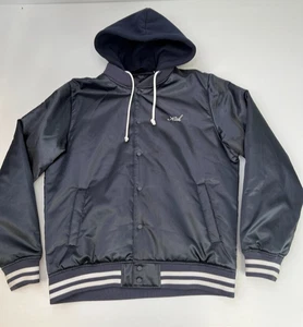 Kith Jacket Men Large Bomber Hood Spell Out Pocket Button Street Party Core Ex - Picture 1 of 14