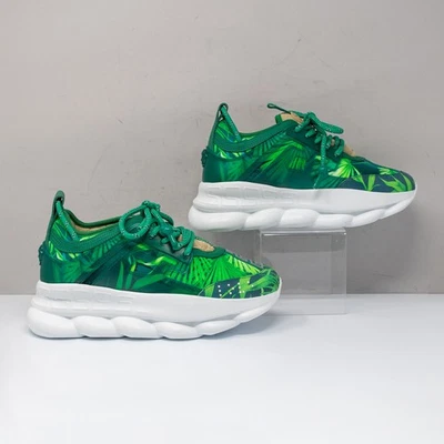 Versace x Concepts Size 38 Chain Reaction JLO 2000 Sneakers Medusa Green Emerald - Image 1 of 4