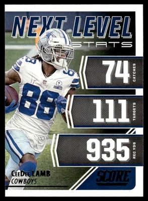 2021 Score Next Level Stats CeeDee Lamb Dallas Cowboys #NL22 - Image 1 of 2