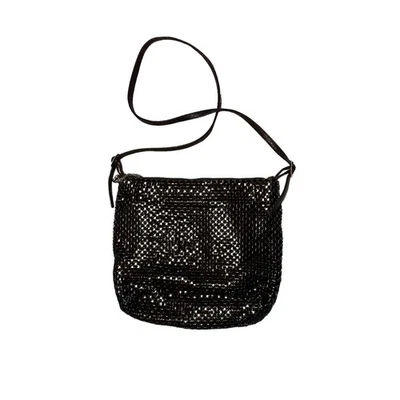 Bolso de hombro vintage de malla metálica negra WHITING & DAVIS glamuroso Foto 1 de 4