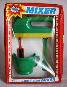 RARO GIOCATTOLO CUCINA MIXER CUCINA VINTAGE ANNI 70 MADE IN GRECE GRECO NUOVO CON SCATOLA! - Foto 1 di 9