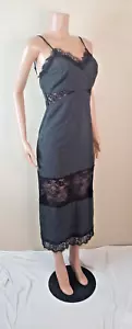 Gray Pinstripe Maxi Dress Size Small - Picture 1 of 5