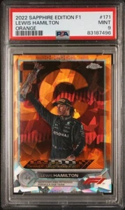PSA 9 - 10/25 Lewis Hamilton #171 - Orange - 2022 Topps Chrome F1 - Picture 1 of 2