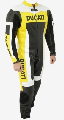 DUCATI Leather Suit Motorbike/Motorcycle Racing Suit Men Jacket Pant CE Armours - Image 1 of 4