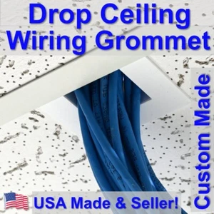 Drop Tile Ceiling Wiring/Pipe/Conduit Grommet Custom 3D Printed Free Ship! - Picture 1 of 1