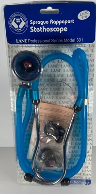 Estetoscopio de cardiología LANE - #301 edición azul con 3 tamaños de piezas de pecho de campana Foto 1 de 3