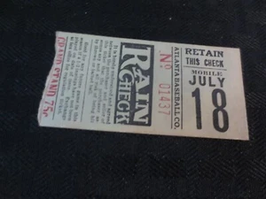 Vintage Atlanta Crackers Ticket - Picture 1 of 2