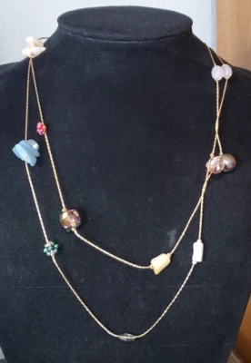 Collar Estación Larga STYLE & CO Tono Dorado Cuentas Mezcladas, 40" + 3" ext J3 Foto 1 de 2