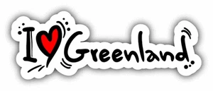 Ich liebe Grönland Reise Spruch Auto Autoaufkleber Aufkleber 6" x 3" - Bild 1 von 1