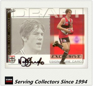 2002 Select AFL Exclusive Draft Pick Signature Card DS13 Nick D. Santo (St.Kilda