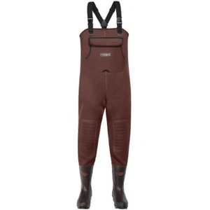 HISEA Unisex Neoprene Fishing Waders 200G Insulated Cleated Bootfoot Chest Wader - Picture 1 of 25