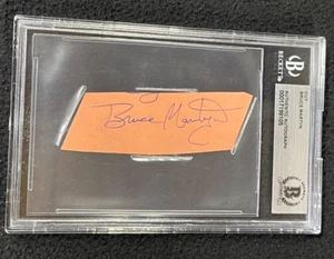 Autógrafo corte firmado por Bruce Martyn Detroit Red Wings certificado por Beckett - Imagen 1 de 2