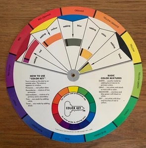 "Ruota chiave vintage 1976 colore, guida miscelazione colori vernice, armonia & base, 9 1/2"" - Foto 1 di 2