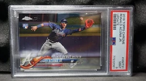 PSA Ronald Acuna JR. 2018 Topps Chrome Update Rookie RC #HMT31 PSA 9 MINT Braves - Picture 1 of 6