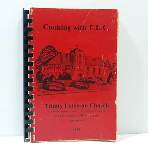 Lewisburg Ohio Trinity Lutheran Church Cooking With TLC Recipes  1983 FLAWS - Picture 1 of 15
