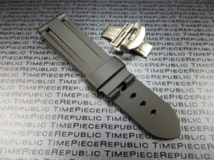 New 26mm Black Rubber Diver Strap Deployment Buckle Watch Band for PANERAI XB - Picture 1 of 6