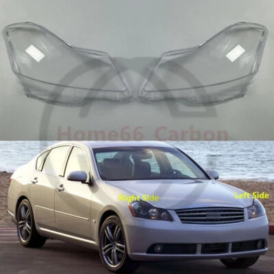 For INFINITI M35 M37 2006-09 A Pair Front Headlight Clear Lens Shell w/Seal Glue - Image 1 of 4