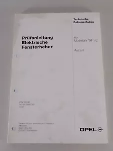 Manual de Taller Instrucciones Inspección Opel Astra F Elevalunas Eléctrico 1997 - Imagen 1 de 1