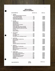 480 LOADER BACKHOE TRACTOR SERVICE REPAIR MANUAL CASE 480D AND 480LL TRACTOR - Picture 1 of 10