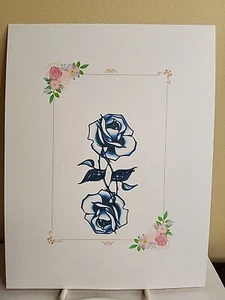 print flower and frame size 8.5x11 - Picture 1 of 3