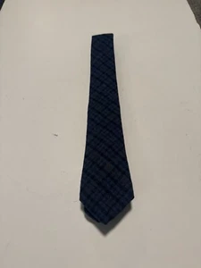 Alexander Olch New York Tie English 100% Cashmere Handmade Blue Plaid Check - Picture 1 of 11