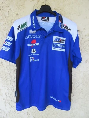 Maillot polo FIRST RACING TEAM ELZINGA PICHON SIMONSSON shirt bleu M - Photo 1/4