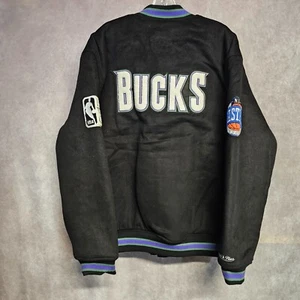NWT Mitchell Ness Milwaukee Bucks Legacy Wool Varsity Letterman Jacket 2XL $350 - Picture 1 of 12