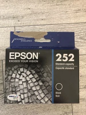Cartucho de tinta original Epson 252 T252120 NEGRO rendimiento estándar NUEVO 07/2026 Foto 1 de 4