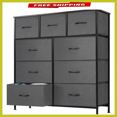Versatile Fabric Storage Dresser with 9 Drawers - Perfect for Home Organization - Image 1 of 4