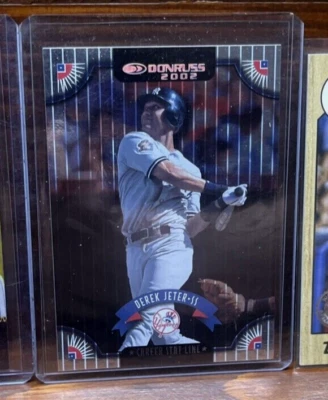 Derek Jeter 2002 Donruss "Career Stat Line" Foil Parallel #ed 147/188 - Image 1 of 2