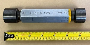 GTD A-5 TAPERLOCK THREAD PLUG GAGE 1-1/4-27 NS-2, GO PD 1.2259, NOT GO PD 1.2315 - Picture 1 of 6