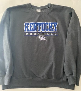UK Kentucky Football Crewneck Sweatshirt Gildan Unisex Large Embroidered Wildcat - Picture 1 of 9