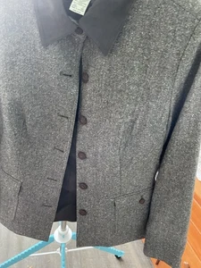 Blazer woman’s L.L. Bean size 12 Regular new with tags brown tweed 45% wool - Picture 1 of 6