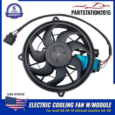 Electric Cooling Fan w/Module 4Z7959455M For Audi R8 08-15 Allroad Quattro 04-05 - Image 1 of 4