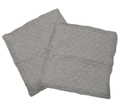 2 Pottery Barn бельгийский лен бриллиант выстеганная Euro Shams 26 «X 26» флагшток серый - Изображение 1 из 4