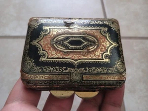 Vintage Embossed Italian Leather Gold Gilt Coin Purse - Picture 1 of 6