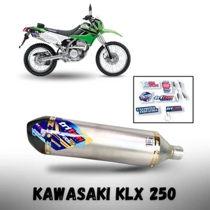 Triton Exhaust Fits Kawasaki KLX 250 CAMO Silver Special Endcape Carbon - Picture 1 of 5