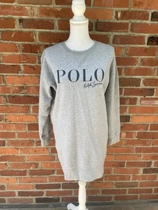 Polo Ralph Lauren logo grigio blu navy felpa abito taglia XS - Foto 1 di 8