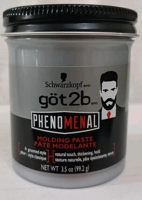 (1) Pasta moldeadora fenomenal Got2b, espesante fenomenal Schwarzkopf 3,5 oz -357 Foto 1 de 3