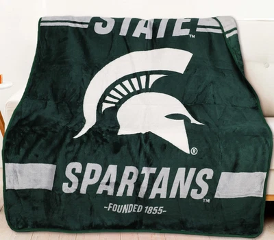 Manta Raschel de medio tono Northwest NCAA Michigan State Spartans 50" x 60" Foto 1 de 3