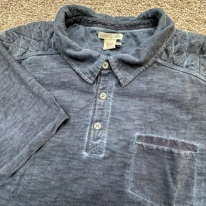 Carbon 2 Cobalt Shirt Mens L Blue 100% Cotton Short Sleeve Button Up Pocket - Picture 1 of 7