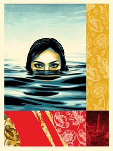 Obey Giant "Treading Water" Shepard Fairey Signed Print #/500 - Picture 1 of 1