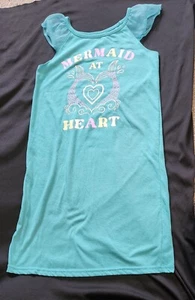 Carter's Teal Mermaid Nightgown Nightshirt Girls 8-10 - Picture 1 of 5