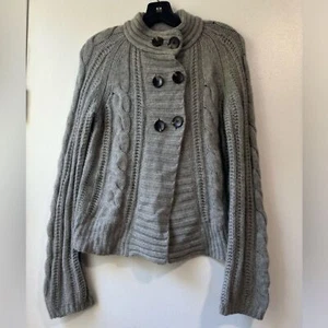 Henri Bendel Women’s Cashmere Chunky Cardigan Sweater Sz M - Picture 1 of 9