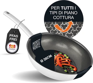 Padella Antiaderente 28 Cm Atruttura a Nido D'Ape Con Rivestimento Ceramico - Ad - Foto 1 di 12