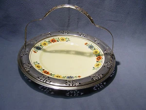 PIATTO ARGENTO GOLDEN MAIRE 11 1/2" PIATTO DI SEBRING POTTERY CO. OHIO GIALLO - Foto 1 di 4